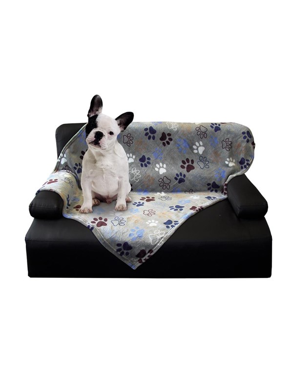 Nobby Fleece tæppe LISSI Classic 100 x 150 cm Mørkegrå