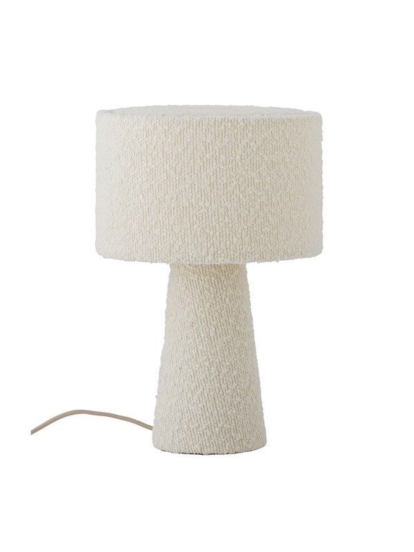 Emmie bordlampe, polyester, bouclé-look - BLOOMINGVILLE - Stue - Moderne - Stof / tekstil - Med én lyskilde