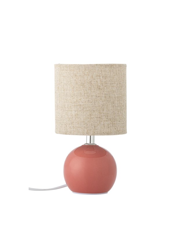 Valdis bordlampe, rosa/beige, 24 cm, keramik – Bloomingville - Stue - Skandinavisk - Med én lyskilde