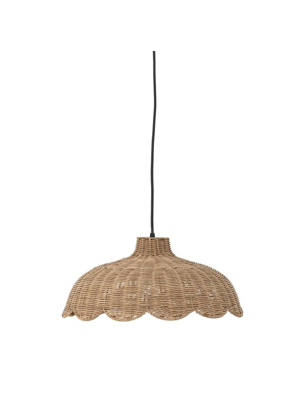 Pittu hængelampe, natur, Ø42 cm, rattan, E27 - Bloomingville - Køkken - Rustik - Træ - Med én lyskilde