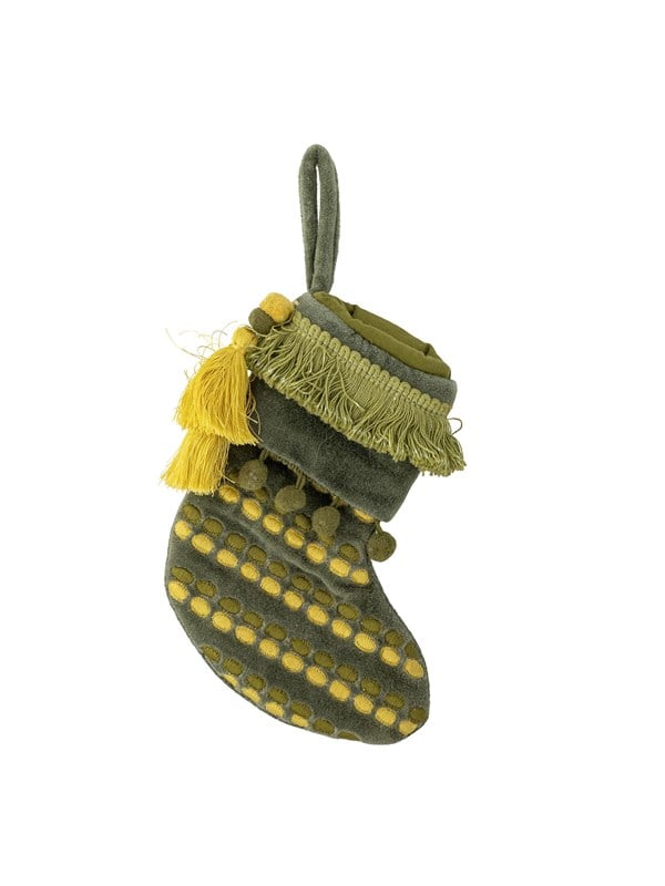 Bloomingville - Jeanne Ornament, Grøn, Bomuld - L12 Ã H16 Ã B3 cm