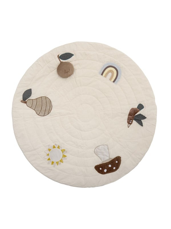 Bloomingville Mini - Agnes Legetæppe - Hvid - Bomuld - ø 100 Cm