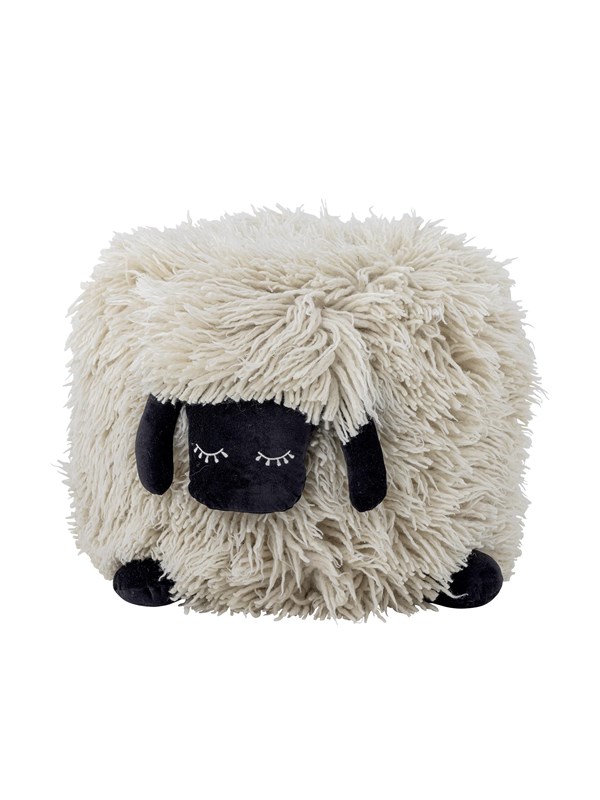 Bloomingville - Dolly Puf, Hvid, Uld, L55xH50xW45 cm