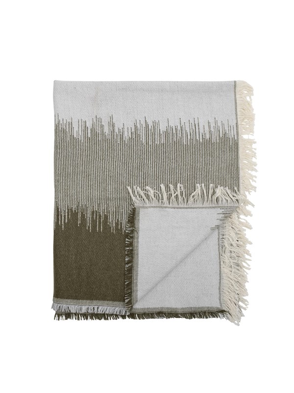 Bloomingville - Lucienne Plaid, Grøn, Akryl - L150 Ã B125 cm