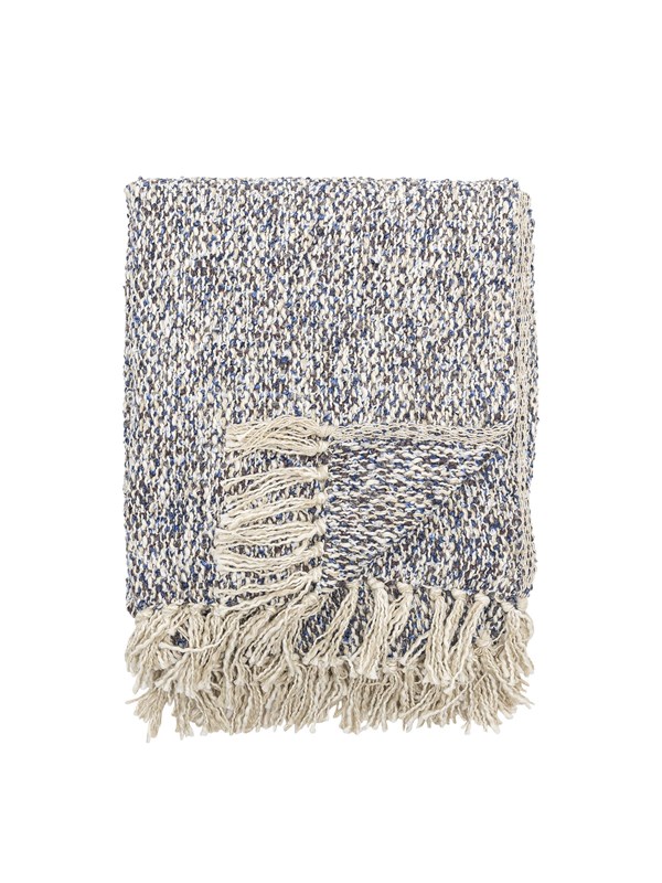 Creative Collection - Ocean Plaid - Blå - Polyester - 160x130 Cm