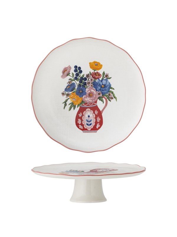 Bloomingville - Dorothy Kagefad, Multifarvet, Stentøj - Ø28 Ã H9 cm