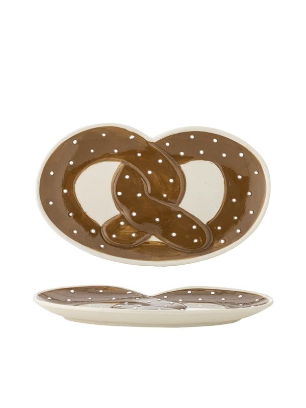 Bloomingville - Treats Serveringsfad, Brun, Stentøj, L23,5xH2,5xW14 cm