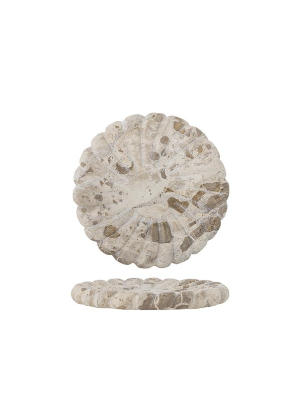 Bloomingville - Marlie Fad, Natur, Marmor - Ø22,5 Ã H2,5 cm