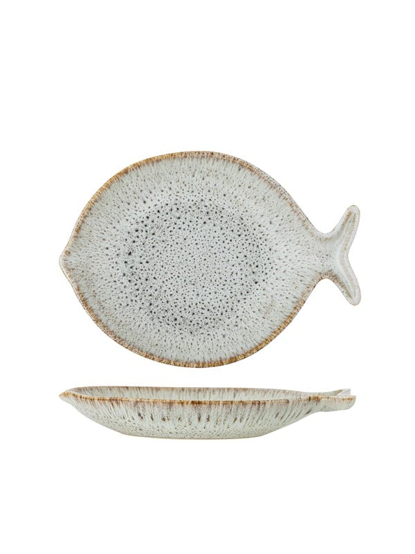 Creative Collection - Fleur Serveringsfad, Natur, Stentøj - L27 Ã H4 Ã B20,5 cm