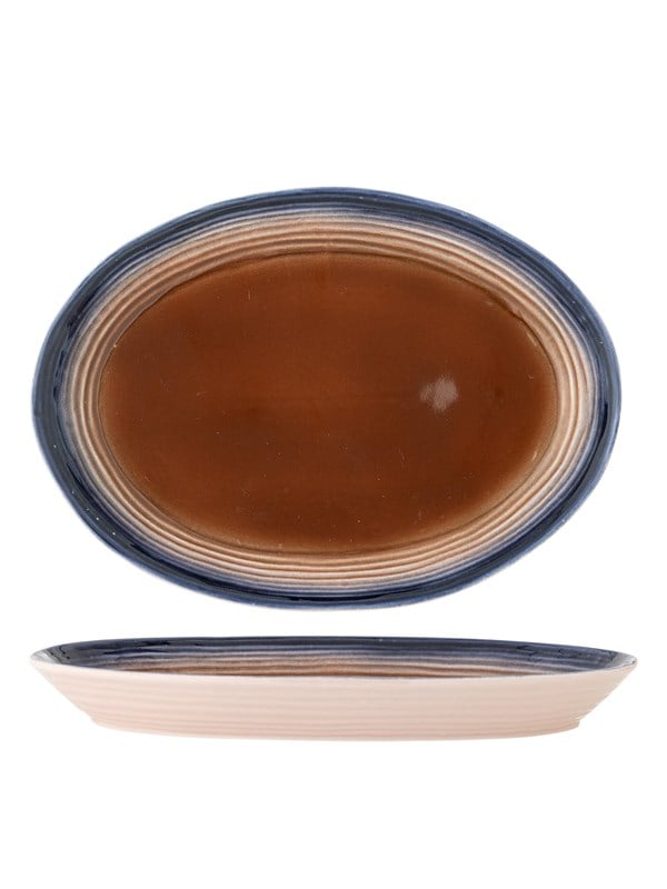 Bloomingville - Tatum Serveringsfad, Multifarvet, Stentøj, L32xH4xW24 cm