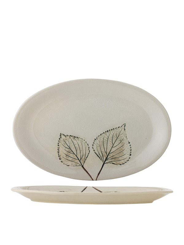 Creative Collection - Aubrin Serveringsfad - Natur - Keramik - 30 Cm