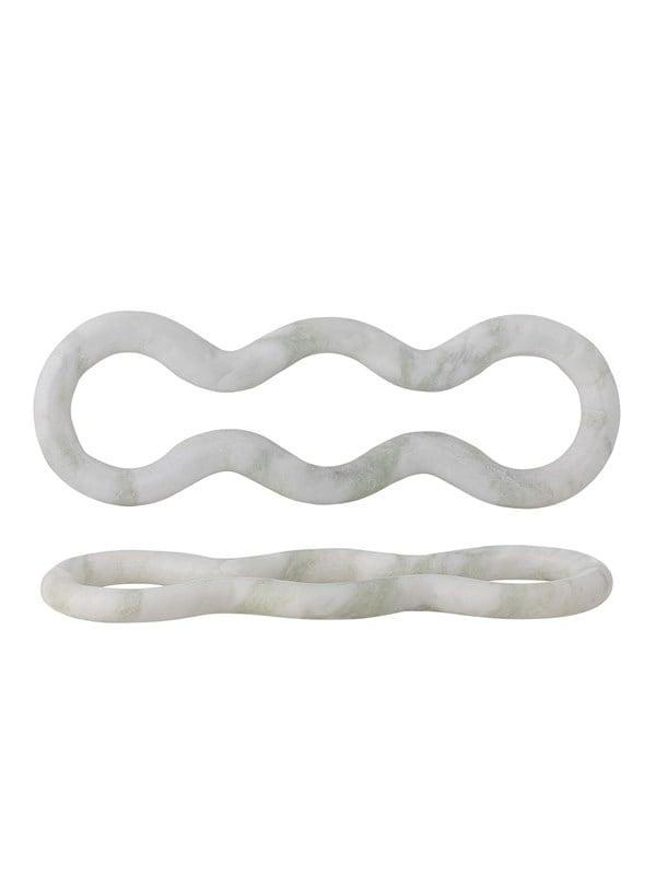Bloomingville - Vivien Bordskåner, Grøn, Marmor - L38 Ã H2,5 Ã B12 cm