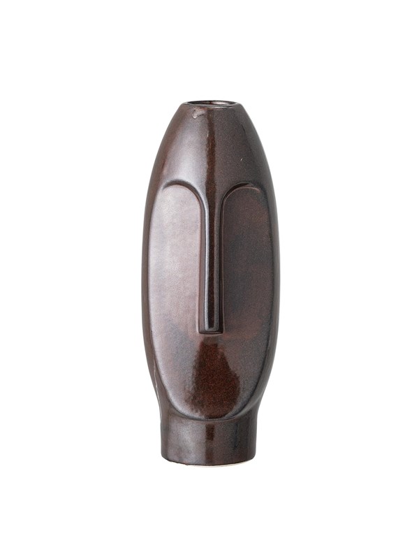 Bloomingville - Daviid Vase, Brun, Stentøj, D10,5xH26 cm