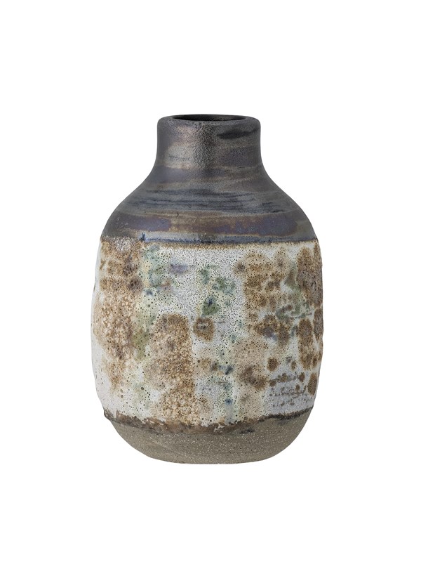 Bloomingville - Crina Vase, Brun, Stentøj, D11xH16 cm