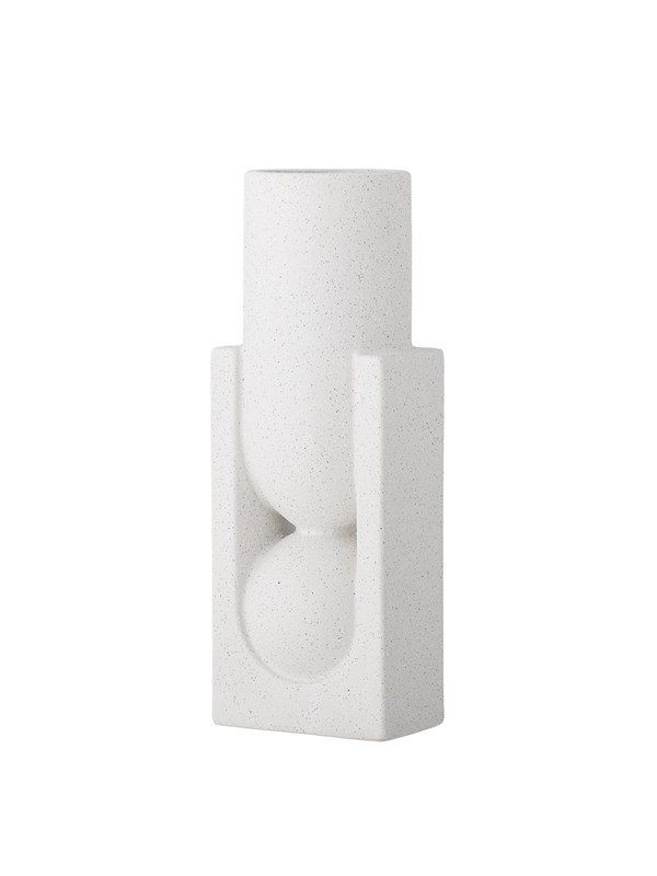Bloomingville - Salome Vase - Hvid - Stentøj Keramik - H 34 Cm