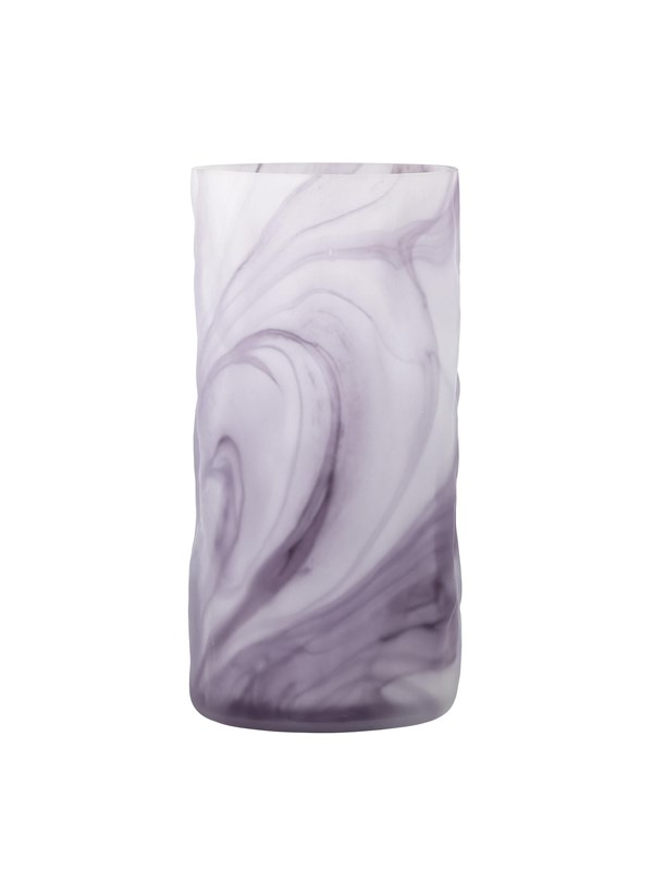 Bloomingville - Moore Vase, Lilla, Glas - Ø12 Ã H24,5 cm