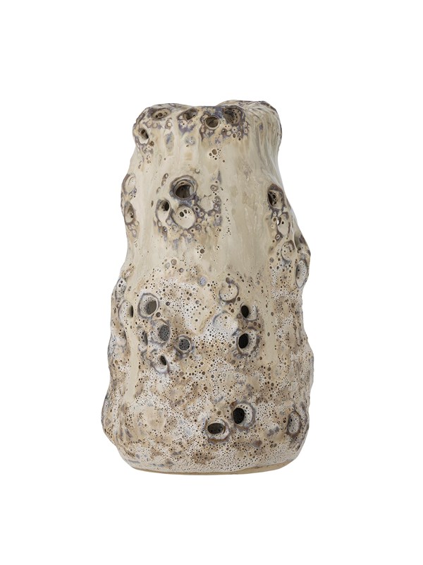 Bloomingville - Noble Vase, Natur, Stentøj, D12xH21,5 cm
