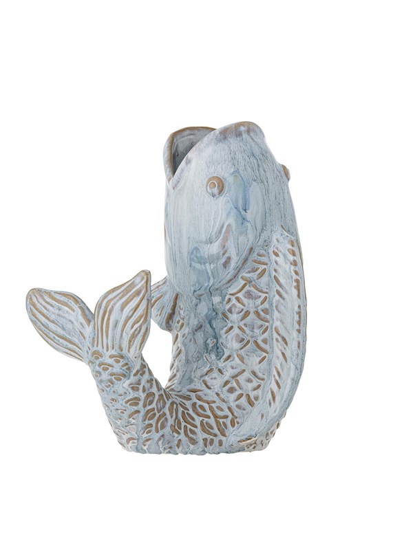 Creative Collection - Hiro Vase - Vase - Blå - Stentøj Keramik