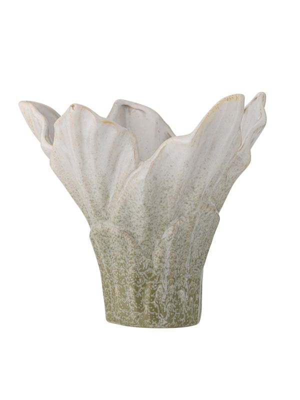 Bloomingville - Erato Vase - Grøn - Stentøj Keramik - H 20,5 Cm