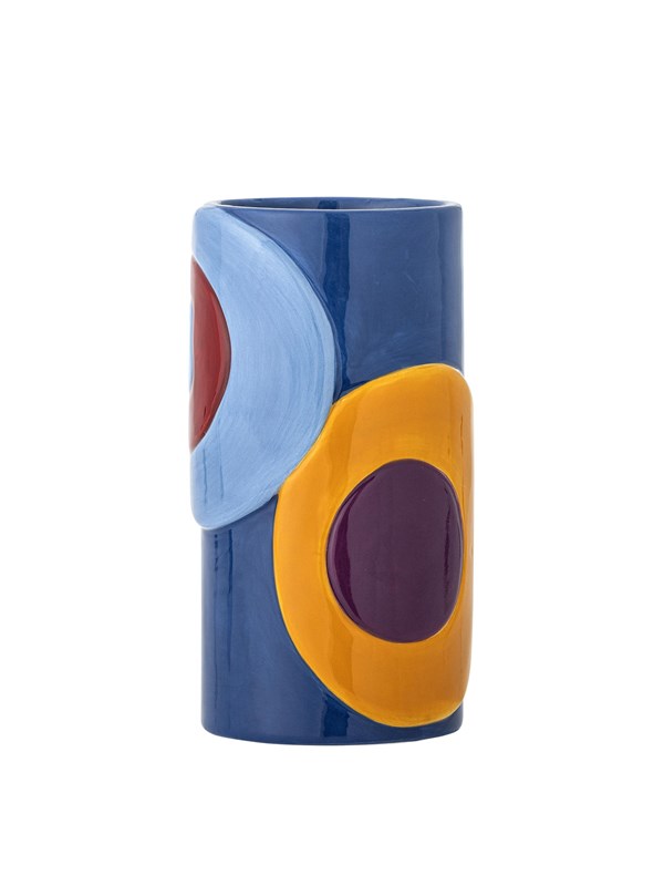 Bloomingville - Polivia Vase, Multifarvet, Keramik, D9,5xH18 cm