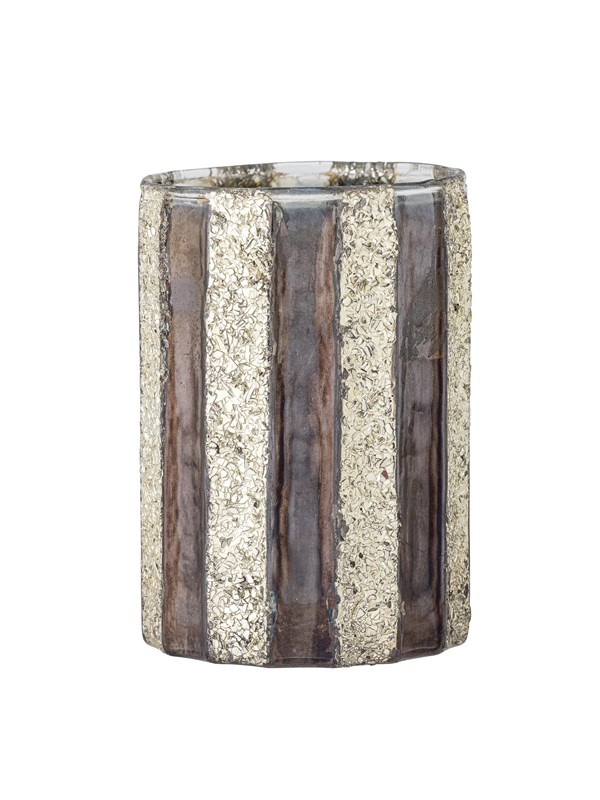 Bloomingville - Cicilia Fyrfadsstage, Guld, Glas - Ø10 Ã H15 cm