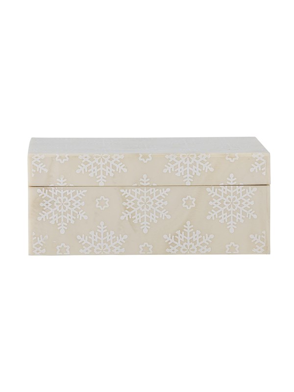 Bloomingville - Cheri Æske m/låg, Natur, Resin - L18 Ã H7,5 Ã B13 cm