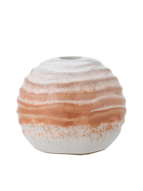Bloomingville - Paula Lysestage, orange, Stentøj - Ø12 Ã H10 cm