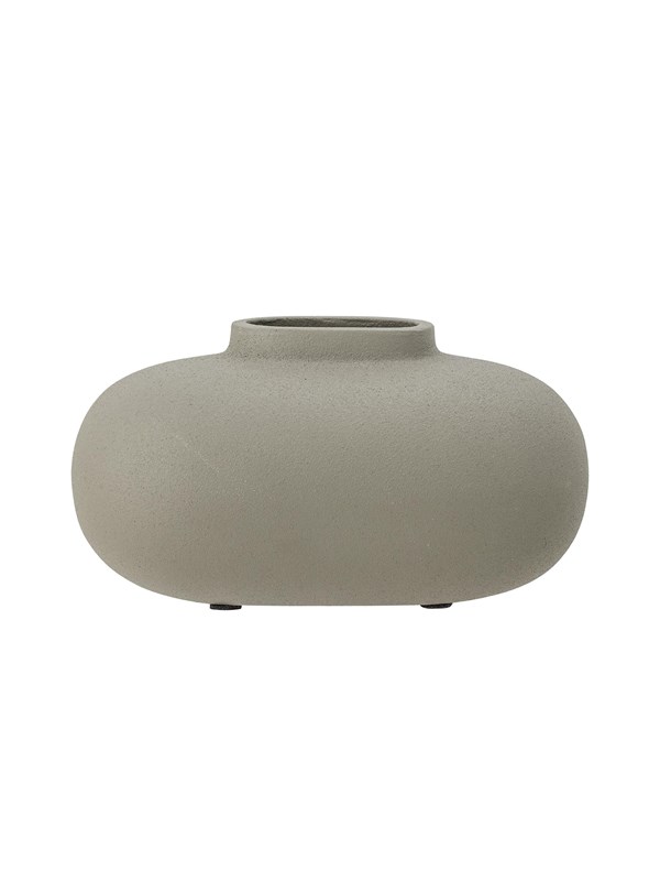 Bloomingville - Tezza Vase - Grå - Aluminium