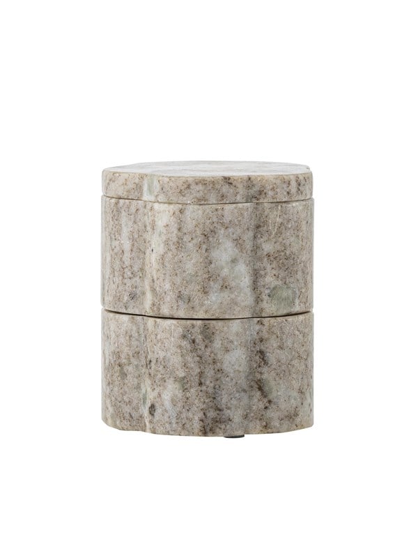 Bloomingville - Nezli Krukke m/låg, Natur, Marmor - L9 Ã H11,5 Ã B9 cm