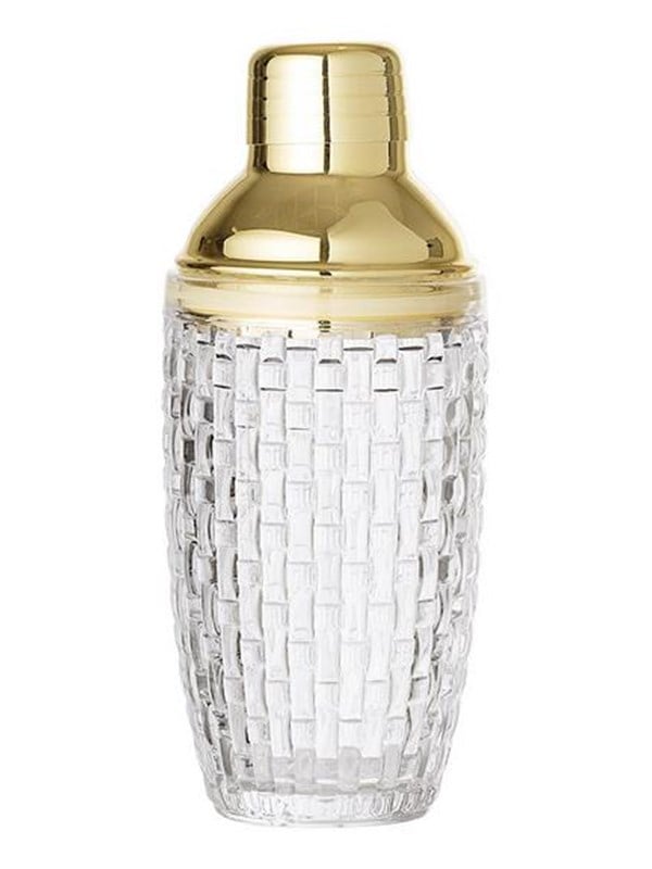 Cocktailshaker i klart glas Bloomingville Cocktail serie Ø8,5Ã22 cm 385 ml med elegant struktureret design