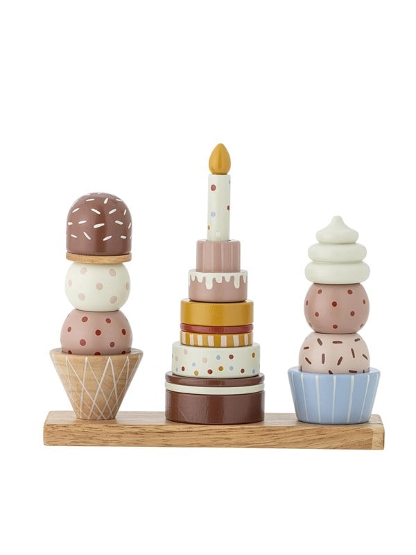 Bloomingville - Celebrate Aktivitetslegetøj, Multifarvet, Bøg, L20,5xH23xB7 cm, 18 dele