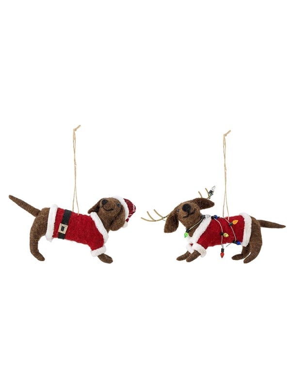 Bloomingville - Monty Ornament, Multifarvet, Uld, L11,5xH12xW4 cm, Set of 2