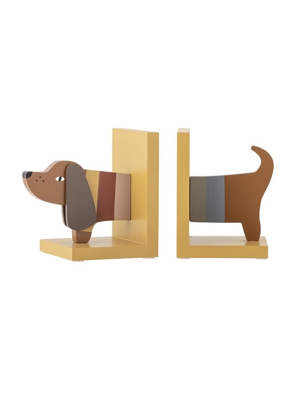 Bloomingville - Charlie Bogstøtte, Multifarvet, MDF, L12,5xH15,5xB15 cm, 2 stk