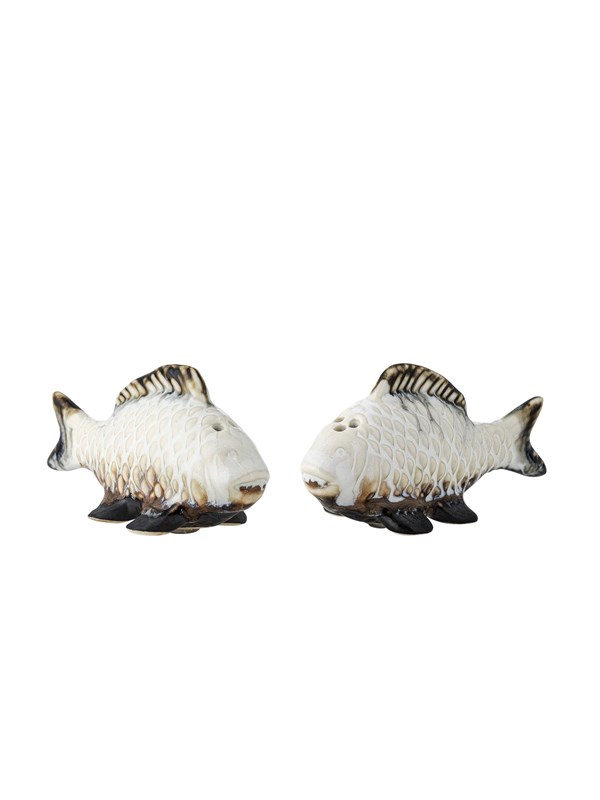 CREATIVE COLLECTION Chase Salt & Pebersæt - hvid stentøj