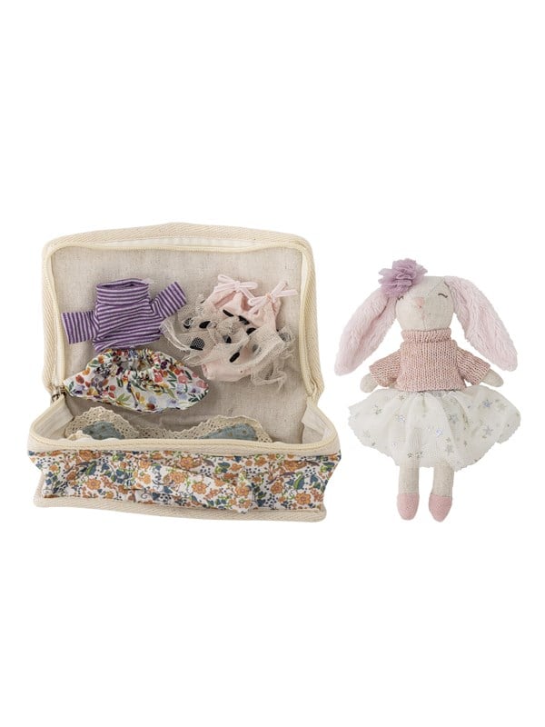 Bloomingville Stofdukke m. Opbevaringstaske - 15 cm - Milly - Cr