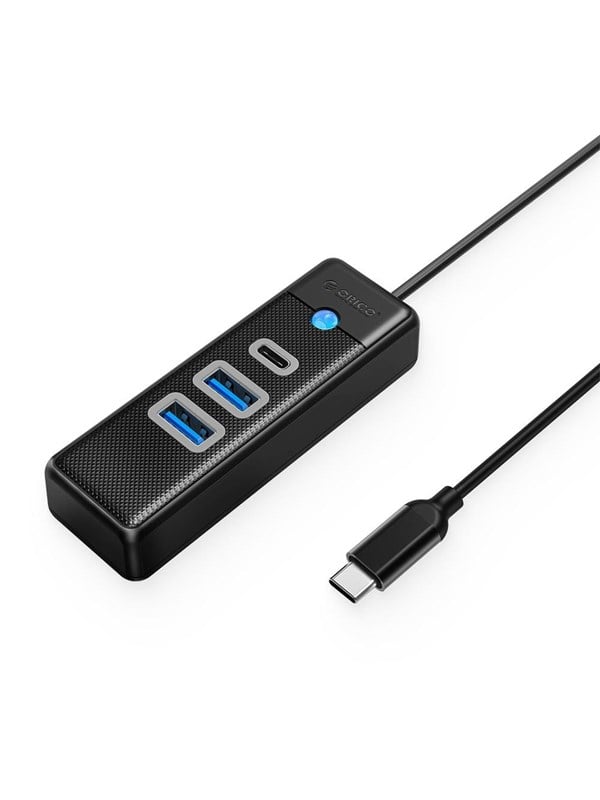 ORICO PWC2U-C3 3-port USB hub 2x USB-A 3.0 1x USB-C 3.0 1 m - black USB hub - USB 3.0 - Sort