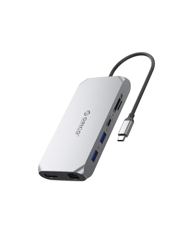 ORICO XCR 12in1 USB-C Docking Station USB hub - USB 3.1 - 12 ports - Grå