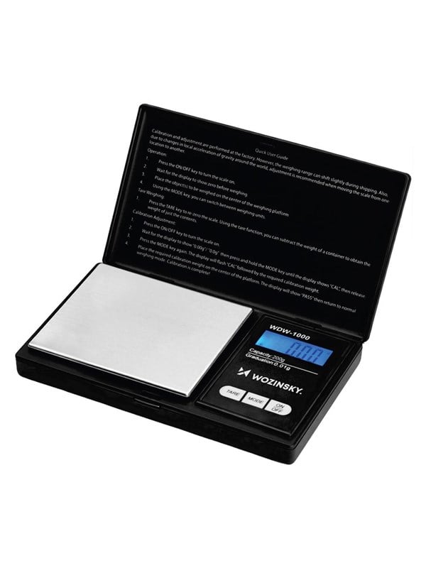 Wozinsky Køkkenvægt WDW-1000 Jewelry Scale 200g 0.01g Precision Illuminated - Black Wozinsky Køkkenvægt WDW-1000 Jewelry Scale 200g 0.01g Precision Illuminated - Black