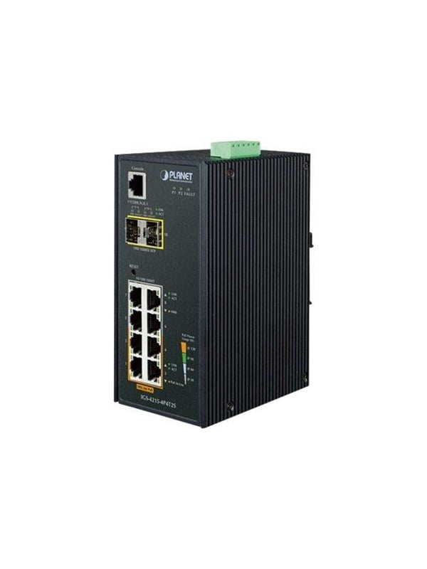 Netværksswitch Planet IGS-4215-4P4T2S - administreret L2/L4 Gigabit, PoE, blå/hvid