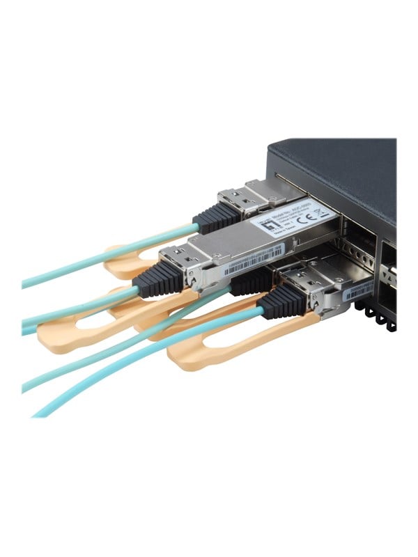 LevelOne 100GBase-SR4-AOC direct attach cable - 1 m - Blå