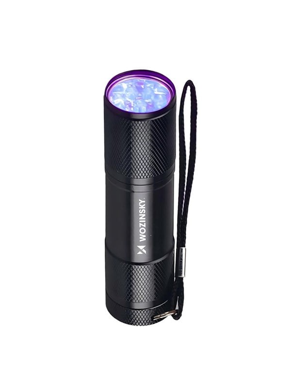 Wozinsky WLD-9L IP65 UV Flashlight for Trace Detection - Black