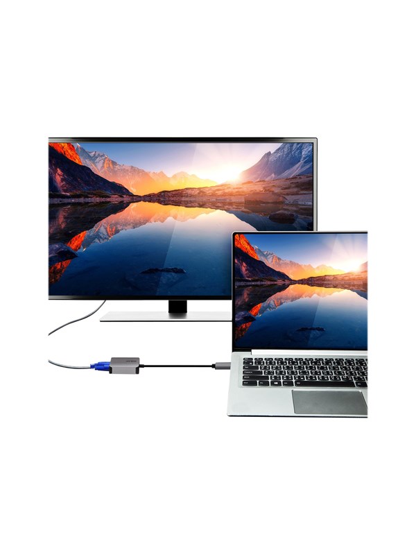 ATEN UC3002A - video adapter - USB-C to HD-15 (VGA) - 9.6 cm