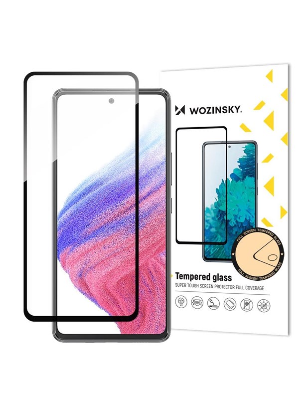 Wozinsky Full Glue hærdet glas Samsung Galaxy A54 5G 9H fuldskærms hærdet glas med sort ramme