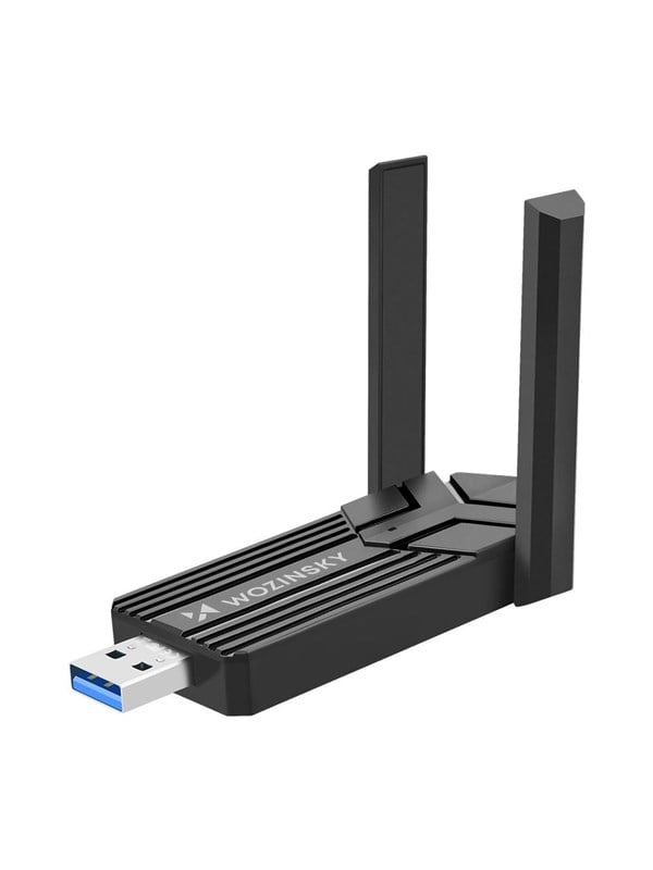 Wozinsky WAX-1800 Dual-Band trådløs USB 3.0 WiFi 6-adapter - Sort