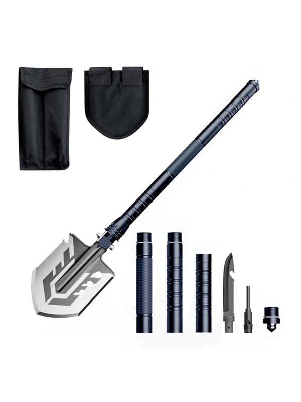 Saperka Wozinsky WSS-211 survival bushcraft wielofunkcyjna nóz zbijak krzesiwo gwizdek harpun