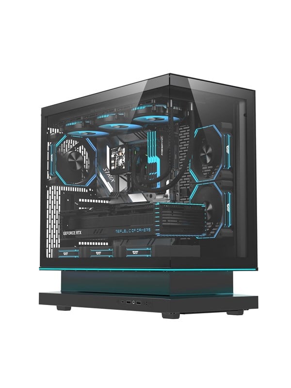 Darkflash F1 ATX (with 6x ARGB PWM fans) - Kabinet - Miditower - Sort