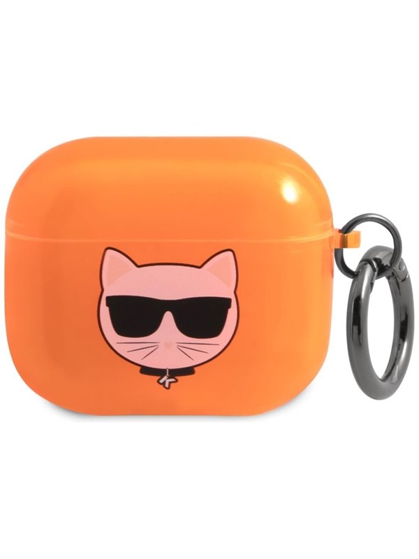 Karl Lagerfeld case for Airpods 3 KLA3UCHFO orange Choupette