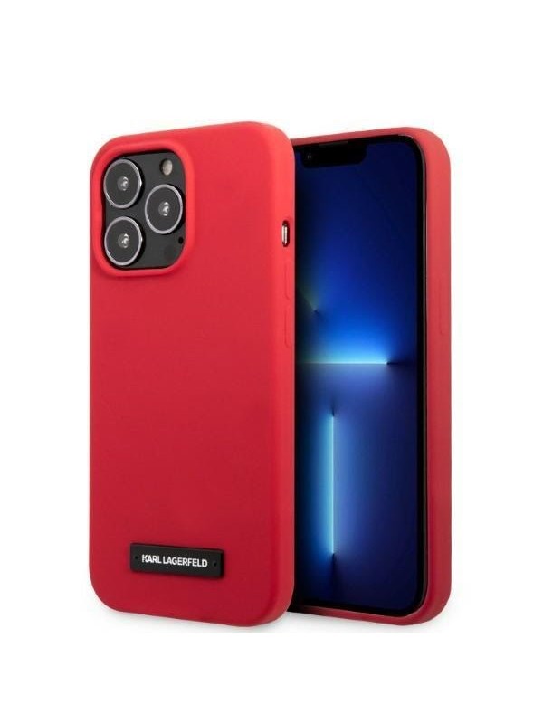 Karl Lagerfeld Etui Karl Lagerfeld KLHCP13LSLMP1R Apple iPhone 13 Pro hardcase czerwony/red Silicone Plaque