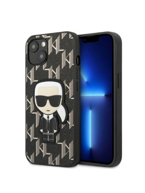 Karl Lagerfeld KLHCP13SPMNIKBK iPhone 13 mini 5,4" hardcase czarny/black Monogram Ikonik Patch