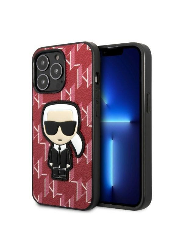 Karl Lagerfeld Etui Karl Lagerfeld KLHCP13LPMNIKPI Apple iPhone 13 Pro hardcase czerwony/red Monogram Ikonik Patch